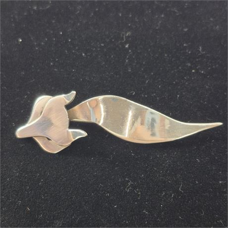 Vintage Sterling Silver Handcrafted Fox Brooch/Pin