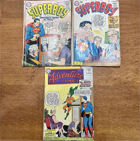 1950s Superboy & Adventure Comics Superman Comic Books