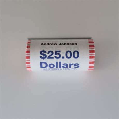 Roll of A. Johnson $1 Presidential Gold Coins