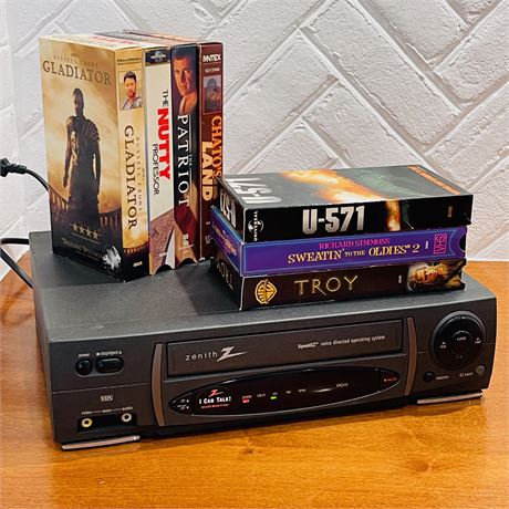 Zenith VHS Model VRC410 plus VHS Collection