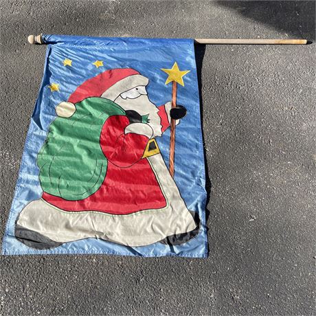 Christmas Santa Yard Flag