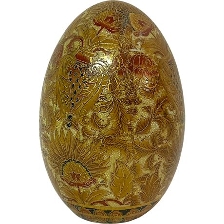 Vtg Japanese Hand-Painted Satsuma Porcelain Egg