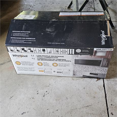 Whirlpool 1.1 cu. ft. Low Profile Microwave Hood Combination, model number WML5