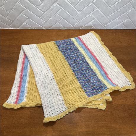 Handcrafted Crocheted Afghan Throw Blanket