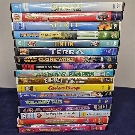Assorted Kids DVD Movie Lot