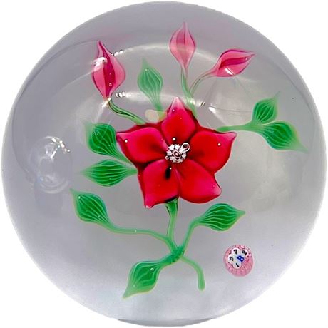 1972 Baccarat Clematis Art Glass Paperweight