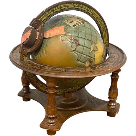 Vtg Jim Beam Rotating World Globe Decanter