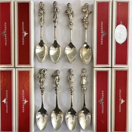 Reed & Barton Collectible Children of Christmas Spoons 1980-1987 with Boxes