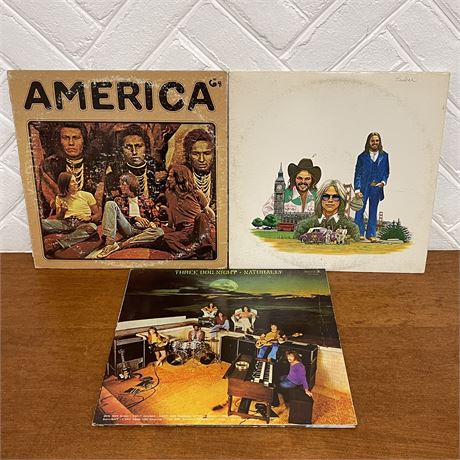 Three Dog Night and (2) America Vinyl Records