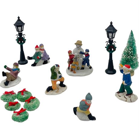 Vtg Lemax Porcelain Village Figurines