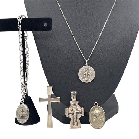 925 Sterling Silver Religious Jewelry Pieces