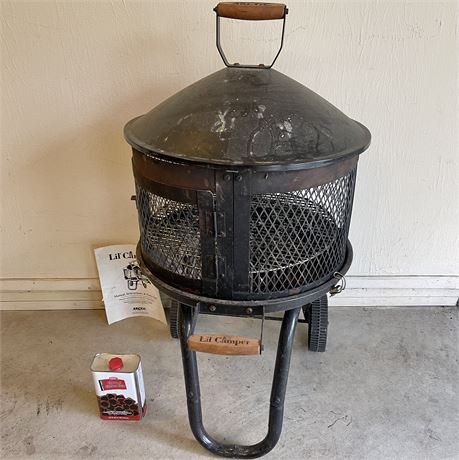 Arctic Lil' Camper Portable Fire Pit w/ Charcoal Lighter Fluid
