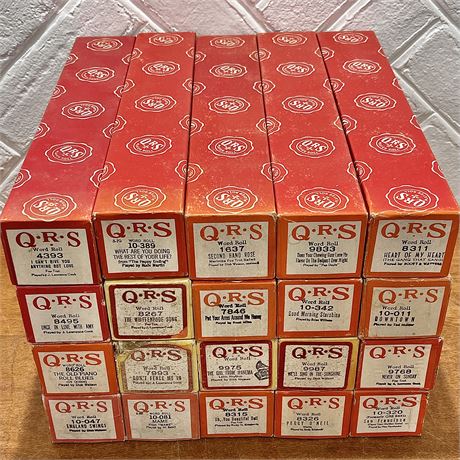 (20) QRS Word Piano Rolls for Player Piano