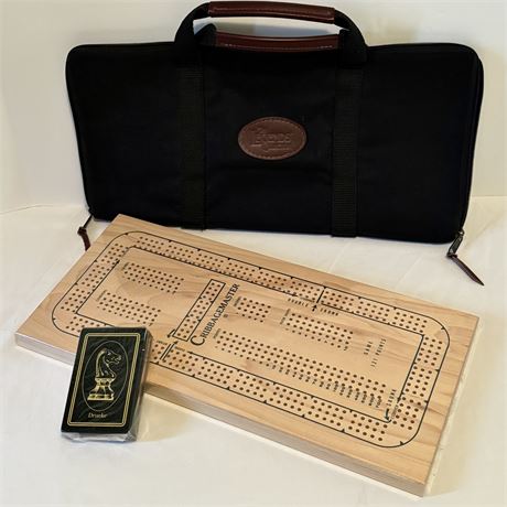 New Sealed Cribbage Game Set with Canvas Carry Case by Legends Collection