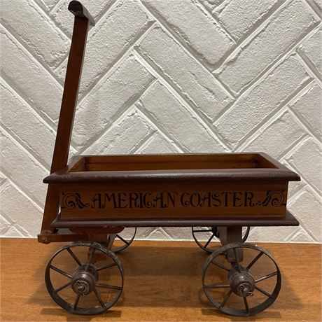 Vtg American Coaster Miniature Wooden Wagon