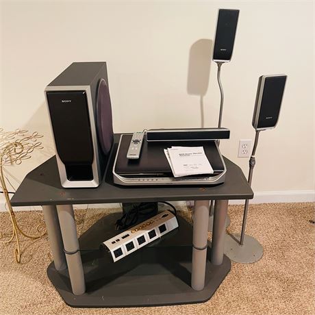 Blazing Auctions - Sony DVD Home Theatre System DAV-FX500 & Media Stand