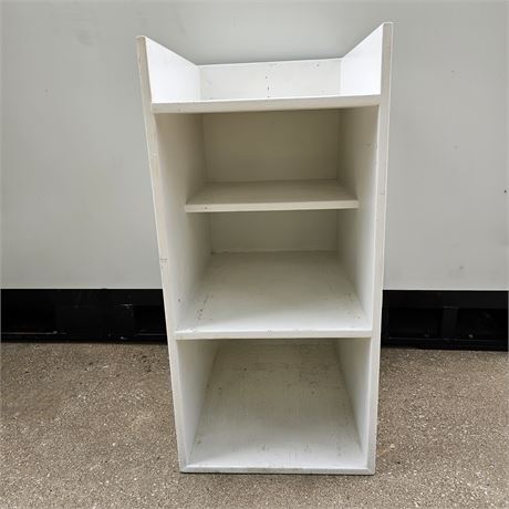 White Painted Wooden Storage Shelf