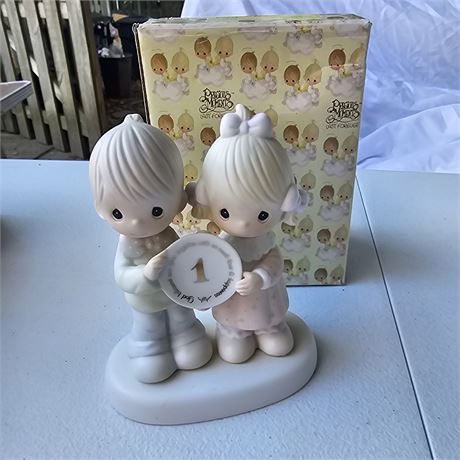 Precious Moments Enesco God Blessed Our Year Anniversary Figurine