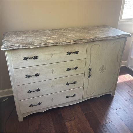 4 Drawer Combo French Country Dresser