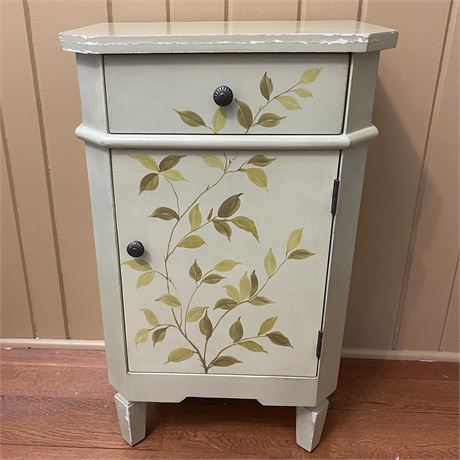 Hand Painted Single Drawer Storage Cabinet