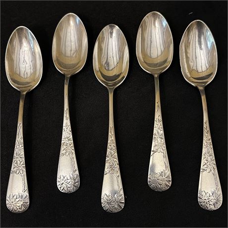925 Sterling Silver 5pc Spoon Set