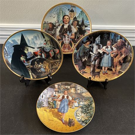 (4) Wizard of Oz Plates by Knowles & The Hamilton Collection