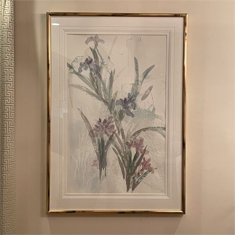 Signed Original Framed Japanese Watercolor