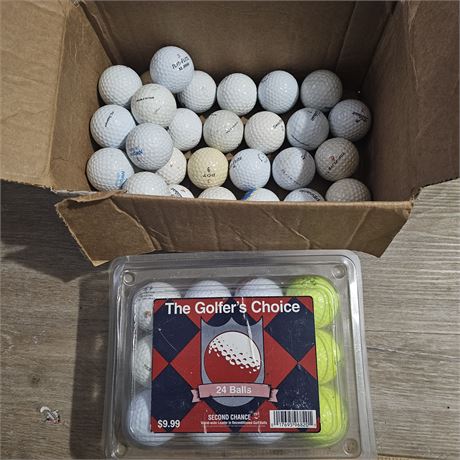Assortment golf balls