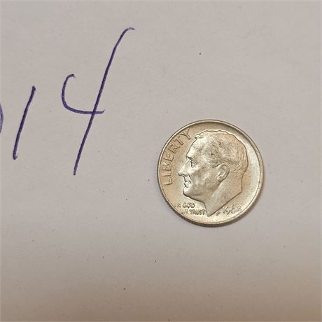 1964 Roosevelt Dime Silver