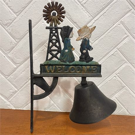 Cast Iron Wall Mount Farmers Doorbell