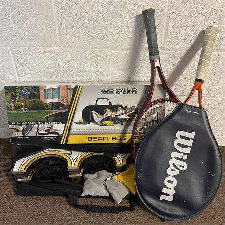 Wild Sports Bean Bag Toss w/ Wilson & Head Tennis Rackets