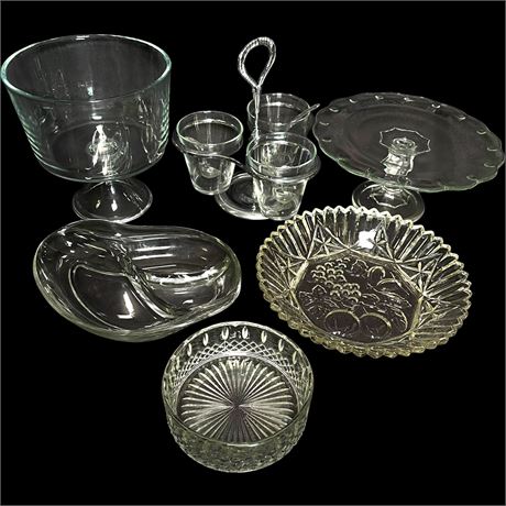 Collection of Clear Glass Kitchenware