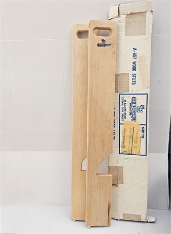 NOS Wooden "Child Craft" Stilts in Original Box