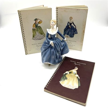Royal Doulton "Fragrance" HN 2334 Bone China Figurine with 3 Collectors Books