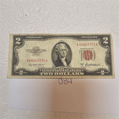 1953 A $2 Legal Tender Note