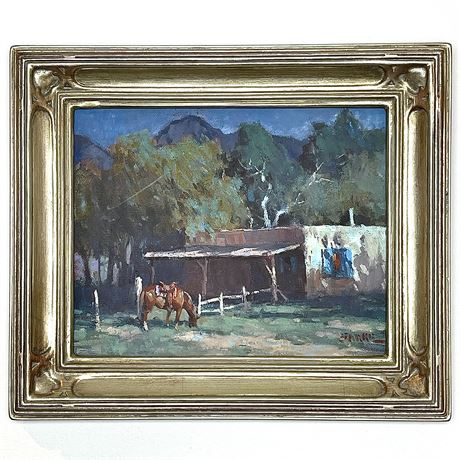 Framed Phil Starke "Tubac Nights" Giclee on Canvas