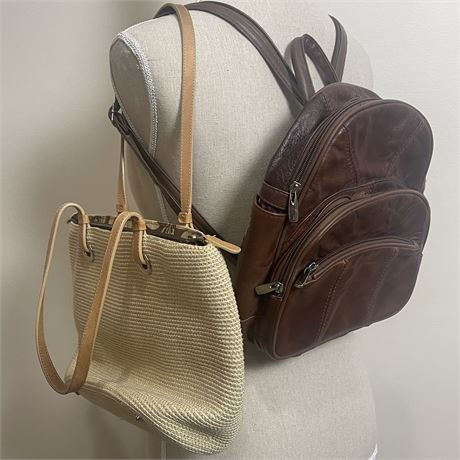 Talbots Bag with Leather Backpack