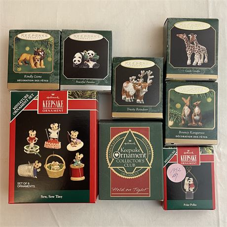 Collection of Hallmark Keepsake Miniature Ornaments