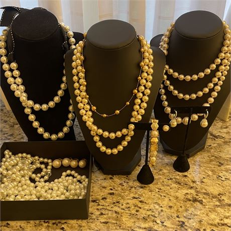 Faux Pearl Beaded Jewelry Bundle
