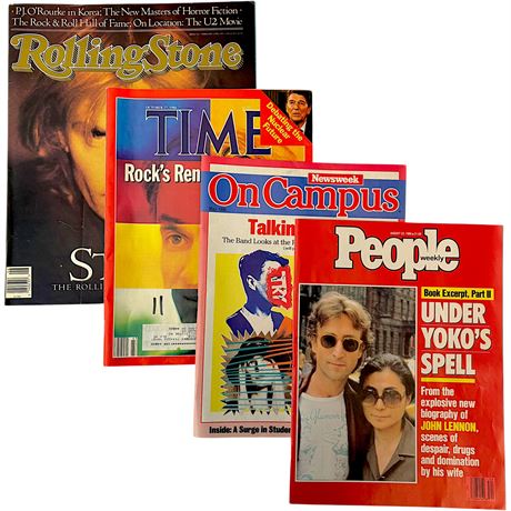 Vtg Music Inspired Magazines - Lennon, Talking Heads and Sting