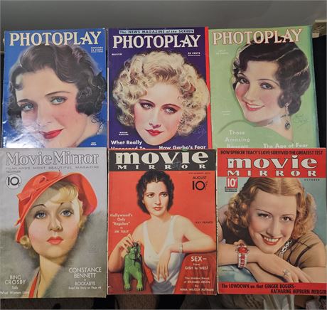 PHOTOPLAY & MOVIE MIRROR Vintage Magazines
