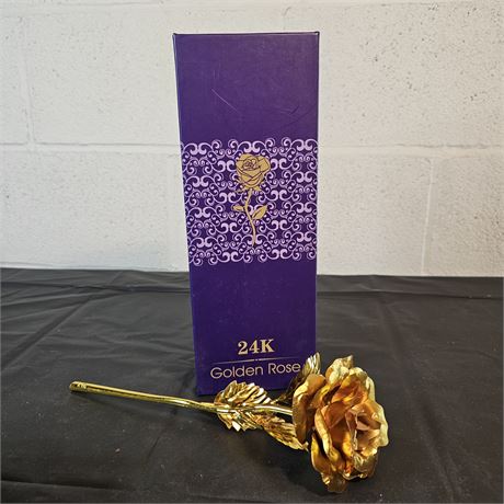 24K Golden Rose in Original Box