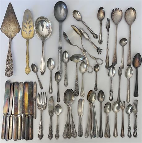 Misc. Grouping of Silver Plated Flatware