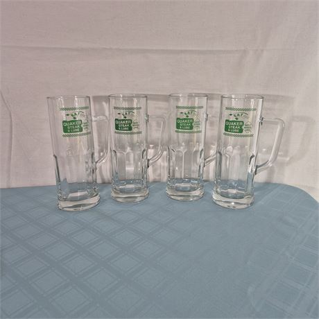 4 Tall Beer Mugs - Quaker Steak & Lube
