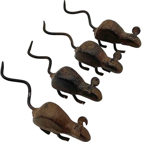 Vtg Iron Long Tailed Mice