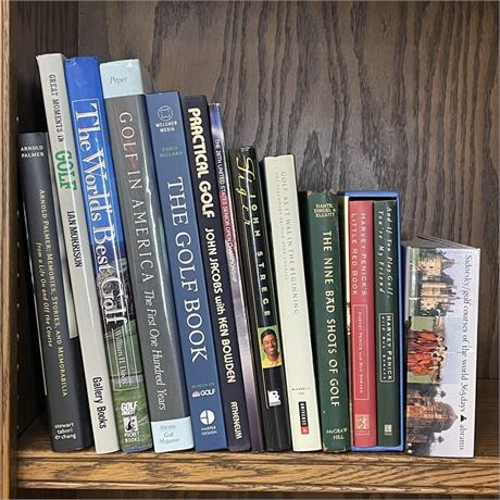 Collection of Golf Theme Coffee Table and Other Books