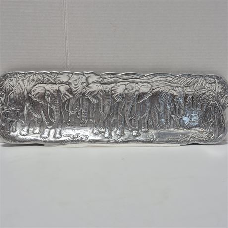 Arthur Court Elephant Aluminum Serving Tray