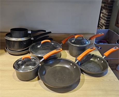 Rachael Ray pots and pans with other misc pans