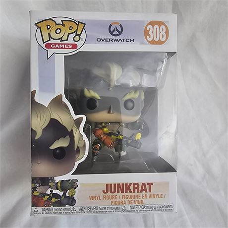 Funko Pop! Games vinyl figure of Junkrat from the video game Overwatch,