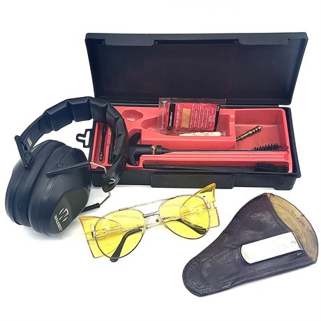 Shooting Accessories - Cleaning Kit, Shooting Earmuffs, Safety Glasses & Holster
